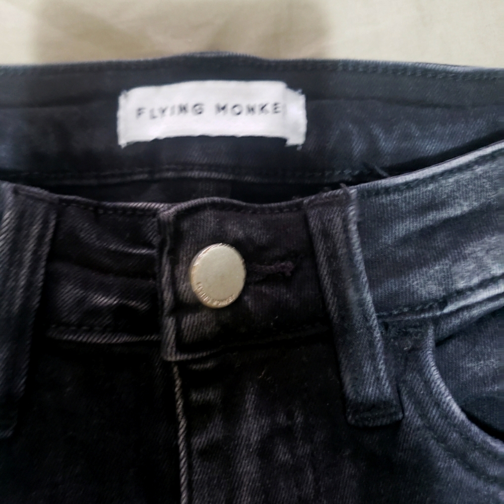 Flying monkey denim pants.